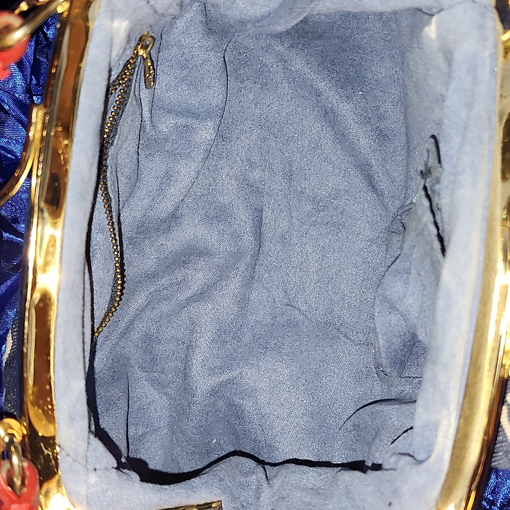 Brown Monogram Toggle-Closure Satchel With Red Tr… - image 3